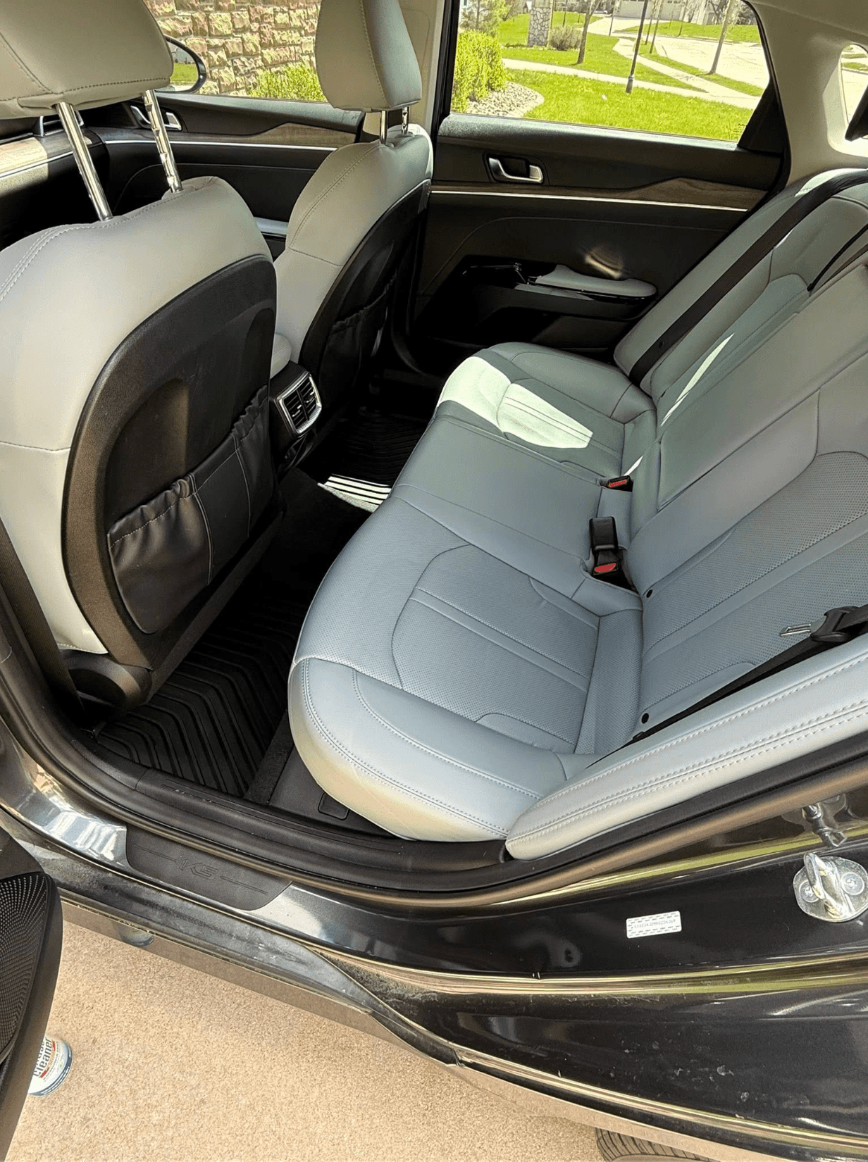 Same rear seats and floor mats clean and dry after the interior detail finished